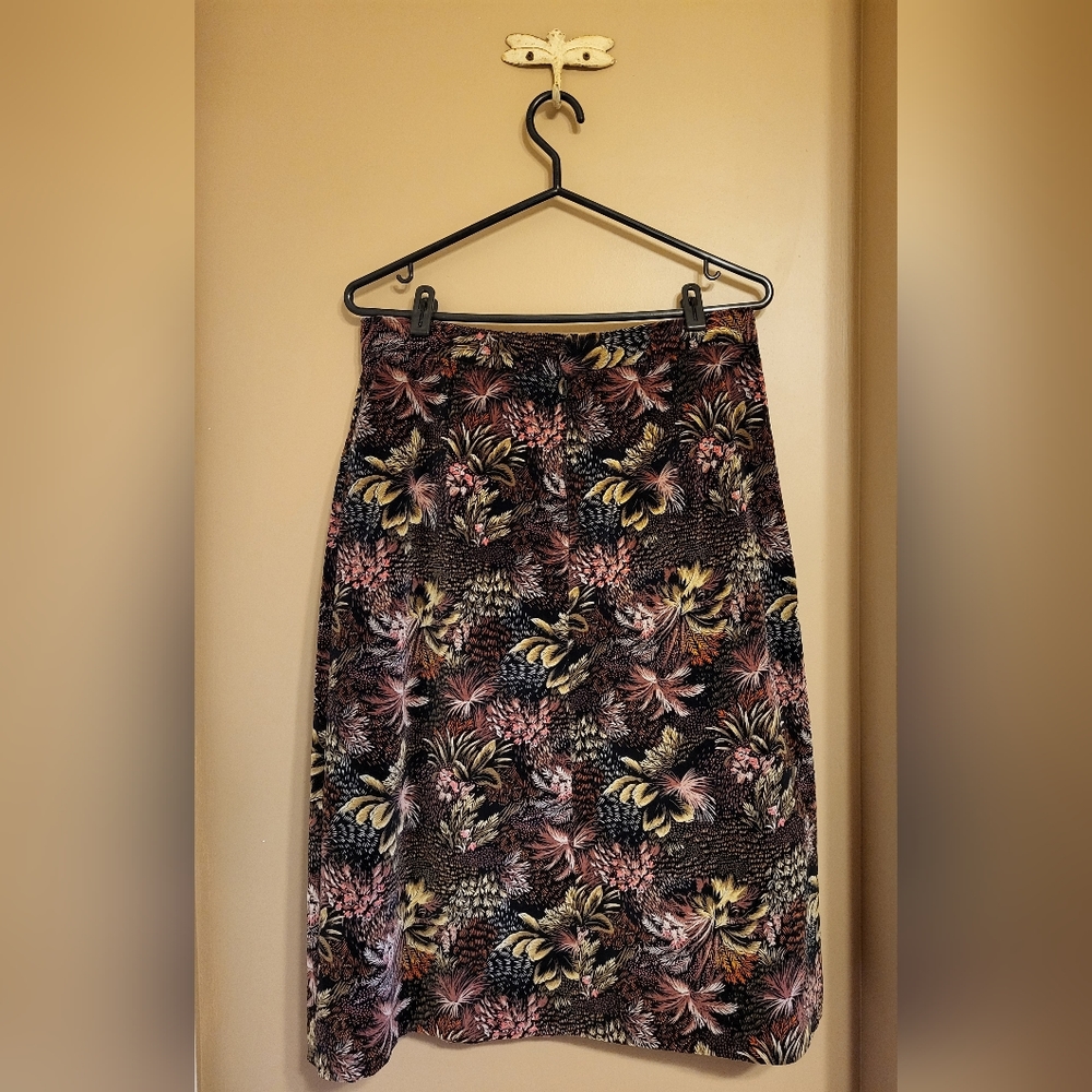 Handmade velvet A-line midi skirt. Est. Size 8